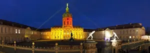 Christmas Time Prints: Christmas market at Schloss Charlottenburg (Charlottenburg Castle), illuminated at night