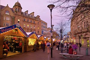 Blurry Prints: Christmas Market, Sheffield, South Yorkshire, Yorkshire, England, United Kingdom, Europe