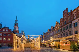 Xmas Prints: Christmas markets at Old Market Square, Poznan, Poland, Europe