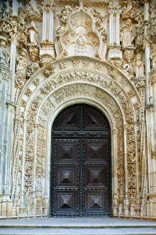 Convents Prints: Christs convent gate, UNESCO World Heritage Site, Tomar, Estremadura, Portugal