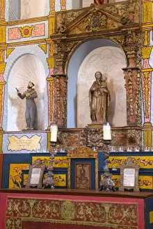 Santa Barbara Prints: Church altar, El Presidio De Santa Barbara State Historic Park, Santa Barbara