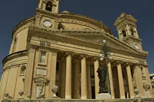 Clock Towers Prints: The Church of the Assumption of Our Lady (Mosta Rotunda) (Mosta Dome), Mosta, Malta