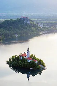 Vacation Spot Prints: Church of the Assumption, Lake Bled, Serbia, Europe