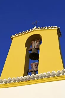 Images Dated 5th July 2010: Church and Belfry, Santa Gertrudis, Ibiza, Balearic Islands, Spain, Europe