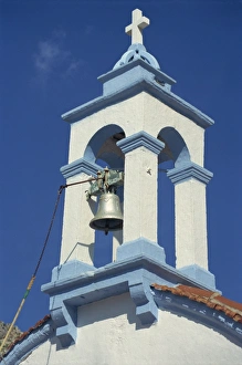 Kalimnos Prints: Church bell tower, Kalimnos, Dodecanese Islands, Greek Islands, Greece, Europe