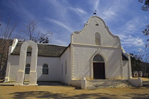 Mission Prints: Church building at historic Moravian mission station