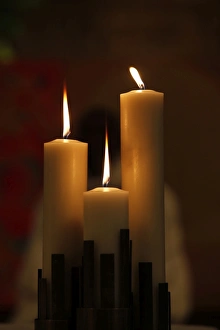Traditional Ceremony Prints: Church candles, Hauts-de-Seine, France, Europe