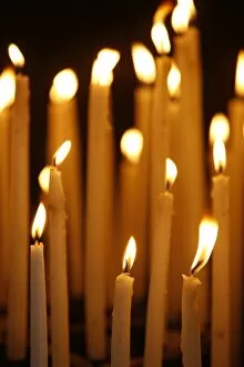 Images Dated 19th July 2009: Church candles, Lyon, Rhone Alpes, France, Europe