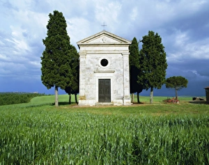 Pienza Prints: Church of Capella de Vitaleta