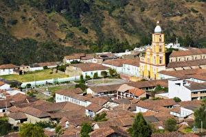 Church in the center of El Cocuy, Colombia, South America