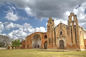 Mexican Culture Gallery: Church and Convent of San Miguel Arcangel, established in 1549, Mani, Route of the Convents