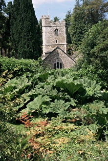 Church dating from the 13th century, St. Just-in-Roseland, Cornwall, England