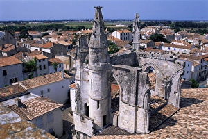 Ile De Re Prints: Church dating from the 15th century, St. Martin, Ile de Re, Poitou Charentes