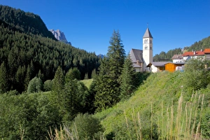 Trento Province Prints: Church, Fassa Valley, Trento Province