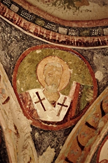 Frescoe Prints: Church fresco in cave in Open Air Museum