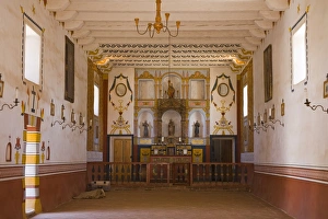 Images Dated 14th July 2009: Church interior, El Presidio De Santa Barbara State Historic Park, Santa Barbara