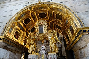 Croatian Culture Prints: Church interior inside the Diocletians Palace, Split, Croatia, Europe