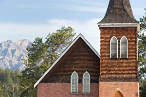 Roof Tile Prints: Church, Jasper, British Columbia, Canada, North America