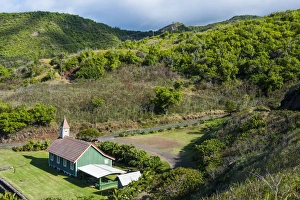 Maui Prints: Church in Kahakuloa, western Maui, Hawaii, United States of America, Pacific