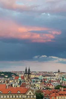 What's New: Church of Our Lady before Tyn at sunset, UNESCO World Heritage Site, Prague, Bohemia