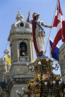 Senglea Prints: Church of Our Lady of Victories during celebrations for Victory Day on 8th September