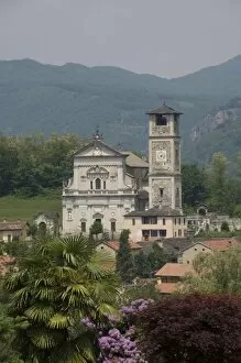 Images Dated 22nd May 2009: The church at Miasino, above Lake Orta, Piedmont, Italy, Europe