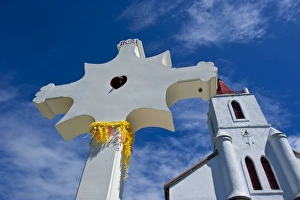 Church near Pouebo on the east coast of Grande Terre, New Caledonia, Melanesia, South Pacific, Pacific Church near Pouebo on the east coast of Grande Terre, New Caledonia, Melanesia, South Pacific, Pacific