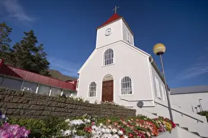 Austurland Prints: Church, Neskaupstadur, the most isolated town in all of the East Fjords