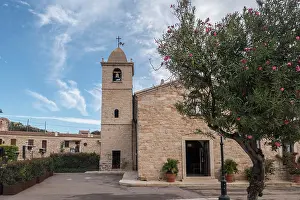 Olbia Prints: Church in the picturesque village of San Pantaleo, Olbia region, Sardinia, Italy, Europe