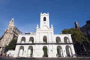 Buenos Aires Prints: Church in Plaza de Mayo, Buenos Aires, Argentina, South America