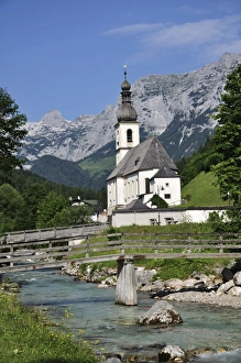 Ramsau Prints: Church of Ramsau, Berchtesgadener Land, Bavaria, Germany, Europe