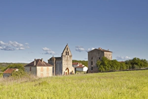 Dordogne Prints: The church, reportedly owned by the Knights Templar