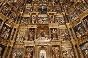 Granada Prints: Church reredos, Real Monasterio de San Jeronimo, Granada, Andalucia, Spain, Europe