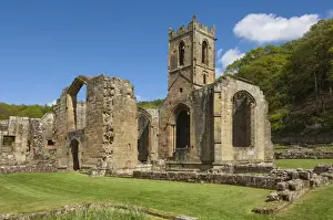 Catholic Prints: Church ruin of the 14th century Mount Grace Carthusian Priory