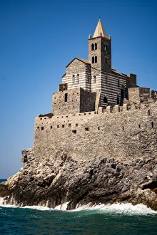 Liguria Prints: Church of Saint Peter, Portovenere, Cinque Terre, UNESCO World Heritage Site, Liguria