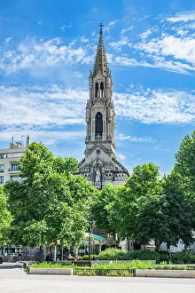 Nimes Prints: Church of Sainte Perpetue, Nimes, Gard, Occitania, France, Europe