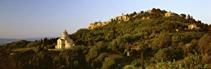 Montepulciano Prints: Church of San Biagio and town of Montepulciano, Tuscany, Italy, Europe