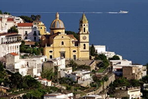 Images Dated 29th April 2010: The church San Gennaro, Praiano, Amalfi Coast, UNESCO World Heritage Site