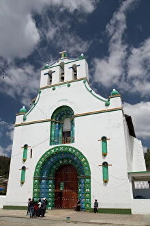 18th Century Gallery: The Church of San Juan Bautista, founded in 1797, San Juan Chamula, Chiapas, Mexico, North America