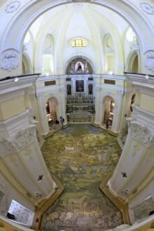 Images Dated 26th April 2010: Church of San Michele Arcangelo with painted majolica floor by Leonardo Chiaiese dating from 1761