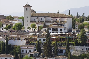 Hill Town Prints: Church of San Nicolas, Old City, Granada, Andalucia, Spain, Europe