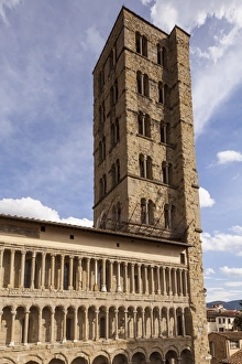 Arezzo Prints: The church of Santa Maria della Pieve, Arezzo, Tuscany, Italy, Europe