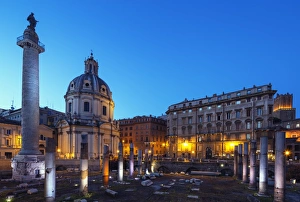 Church of Santa Maria di Loreto and Roman ruins, Rome, Lazio, Italy, Europe