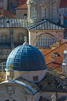 Rooftops Prints: Church of St. Blaise with Cathedral of the Assumption of the Virgin Mary beyond