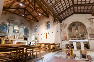 Franciscan Prints: Church of St. Fabiano, Franciscan sanctuary of La Foresta, Rieti, Lazio (Latium)