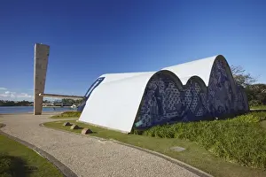 Church of St. Francis of Assisi, designed by Oscar Niemeyer, Pampulha Lake, Pampulha, Belo Horizonte, Minas Gerais, Brazil, South America