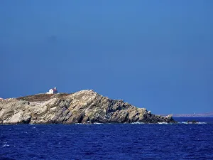 George Prints: Church of St. George at Mpaos Islet near Mykonos Island