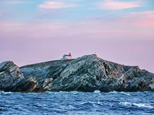 George Prints: Church of St. George at Mpaos Islet near Mykonos Island