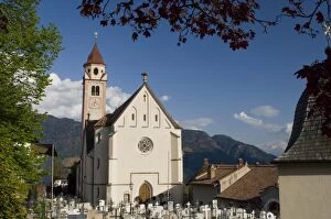 Images Dated 24th April 2008: Church of St. John the Baptist, Dorf Tyrol, Sud Tyrol, Italy, Europe
