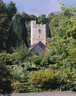 Belfry Prints: Church, St Just in Roseland, Cornwall, England, UK